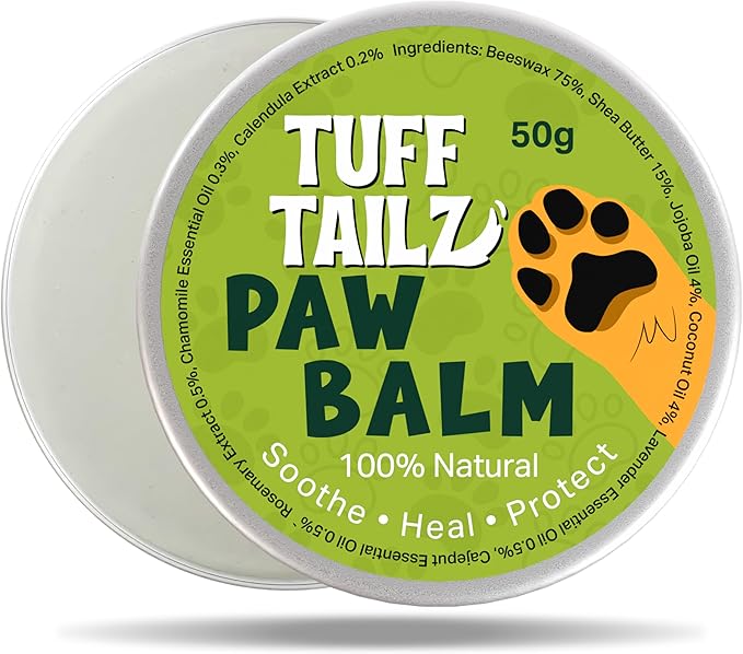 Dog Paw Balm - Heals, Repairs & Restores Dry, Cracked & Damaged Paws - Moisturizes & Soothes Irritated Paws & Noses - 100% Natural Moisturizer & Paw Protectors for Dogs & Cats- 1.70 Oz