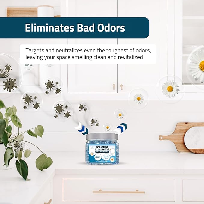 Scented Gel Air Freshener | (Pack of 2) Linen Comfort Gel Air Fresheners for Home, Office, and Small Spaces | Lasts 90 Days for Improved Home Fragrance | Essential House Air Freshener by Perfa