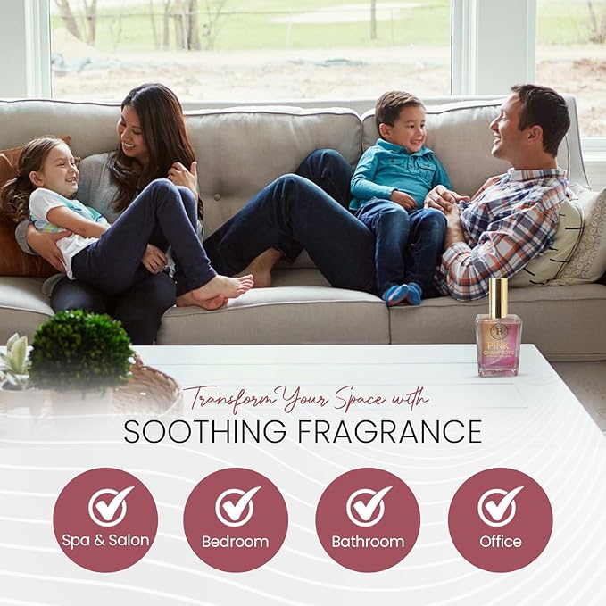 Brooklyn Fragrance Co. BFC- Watercolor Ombre Room Spray – Premium Pink Champagne Scent - Long lasting Fragrance for Home, Office or Bathroom – Air Freshener Rectangle Spray bottle – 100 ml