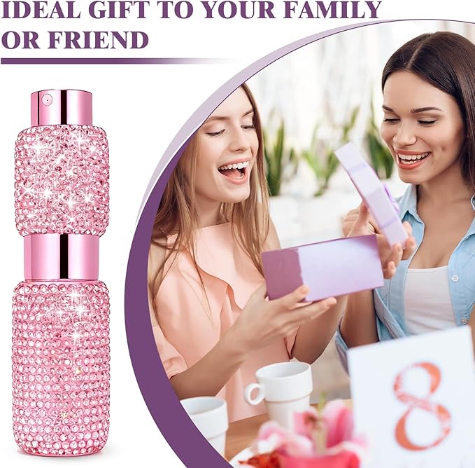 Portable 8ML Perfume Travel Refillable Bottle, Travel Size Perfume Refill Atomizer Bottle,Mini Spray Bottle Empty for Refill