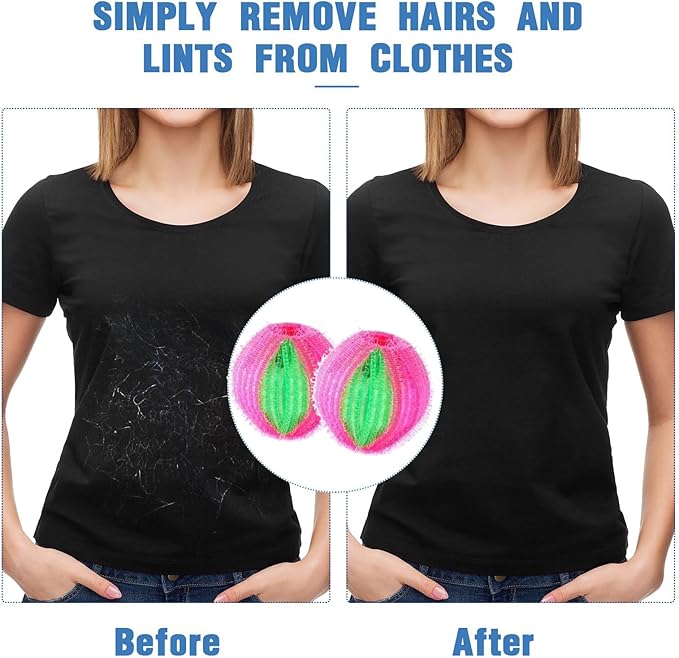 Upgrade 12 PCS Pet Hair Remover for Laundry, Reusable Dog & Cat Hair Remover for Laundry, Washing Machine Pet Hair Catcher for Clothes, Bedding, Gentle on Fabrics (Powder Green)