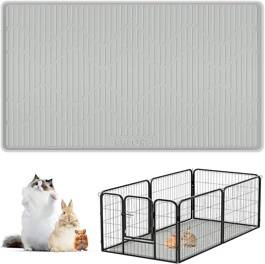 Silicone Rabbit Cage Liner, 40” x28” Rabbit Floor Mat Washable & Reusable Rabbit Cage Mat, Pet Training Pads Mat for Small Animal Rabbit Guinea Pigs Bunny Hamster Cats Dogs