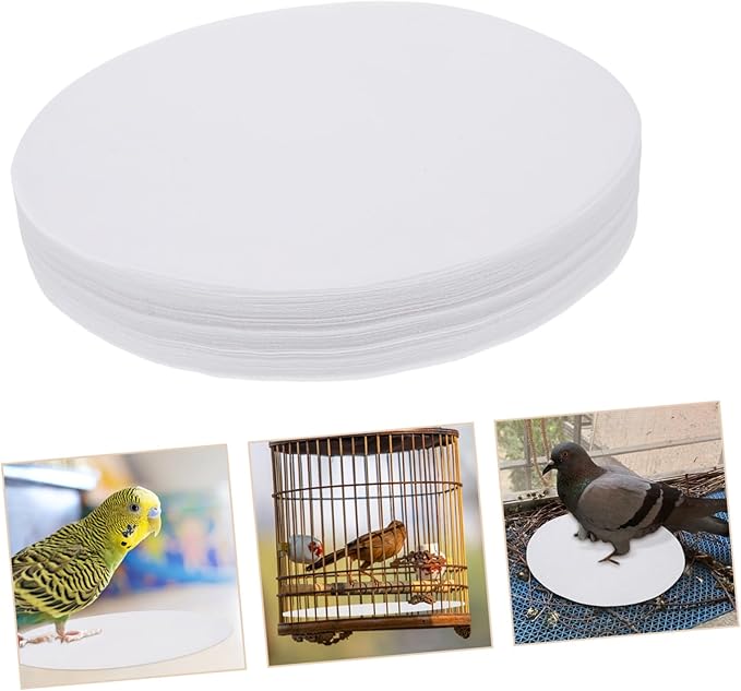 Happyyami Disposable Absorbent Bird Cage Liners Thickened Paper Pads for Pet Birds Parakeets Parrots Tear-Resistant Urine Pads for Clean Cage Maintenance