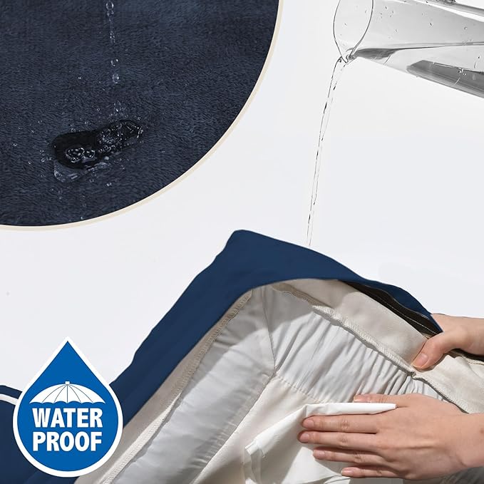 Comfort Expression Orthopedic Dog Bed for Extra Large Dogs 53x42 Inch, Waterproof Egg Crate Foam XXL Pet Bed with Removable Bolsters, Dog Couch with Washable Cover & Non-Slip Bottom, Navy Blue