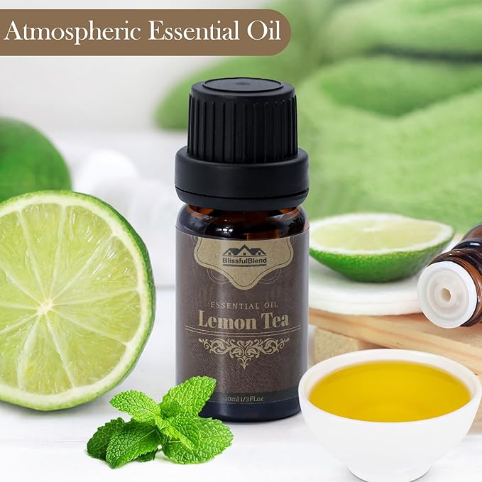 6 Pack Westin White Tea Spring Essential Oil Diffuser for Home Care and Candle Making BlissfulBlend Atmosphere Fragrance of Essential Oil Gifts Set 10ML Matcha Jasmine Citron Lemon Tea