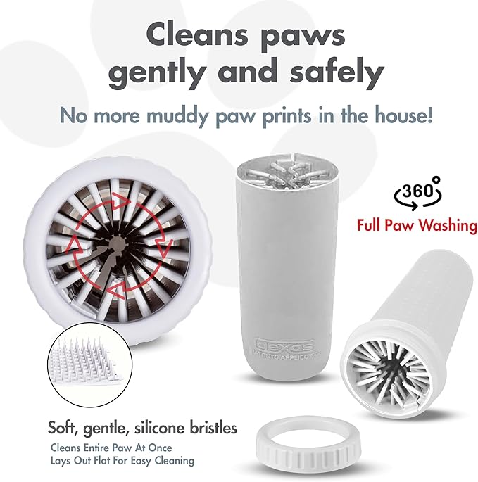 Dexas MudBuster Portable Paw Cleaner for Dogs, Large, Bright White Special Edition, Premium Pet Supplies and Accessories