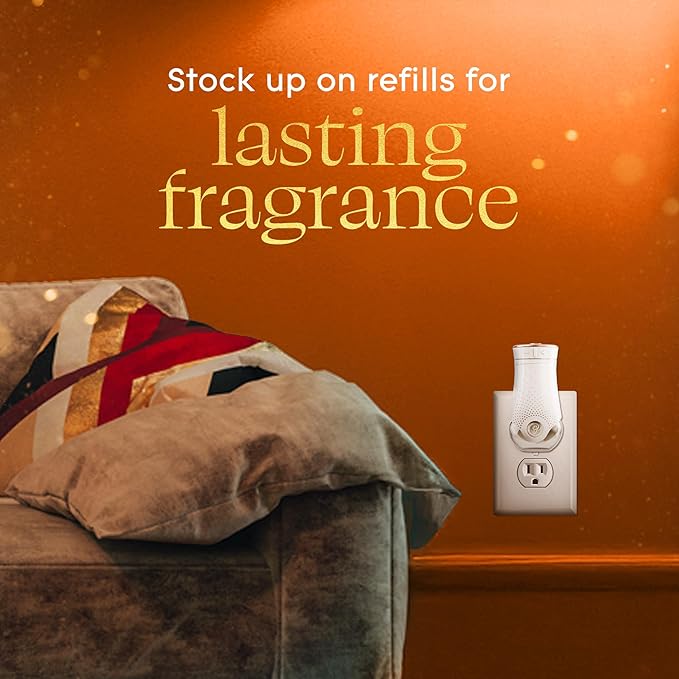 Glade PlugIns Refills Air Freshener, Pumpkin & Ginger, Scented and Essential Oils for Home and Bathroom, 0.67 Fl Oz, 5 Count