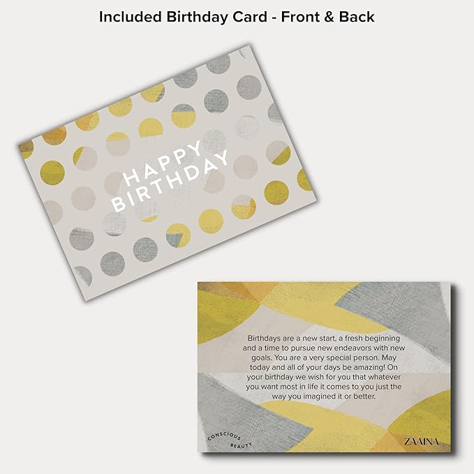 Birthday Gift Set for Women - Bath and Body Gift Set for Her, Relaxing Spa Kit Package, Self Care Gift Basket for Mom, Wife Friend Sister by ZAAINA (PREMIUM Birthday Spa Set w/ Candle)