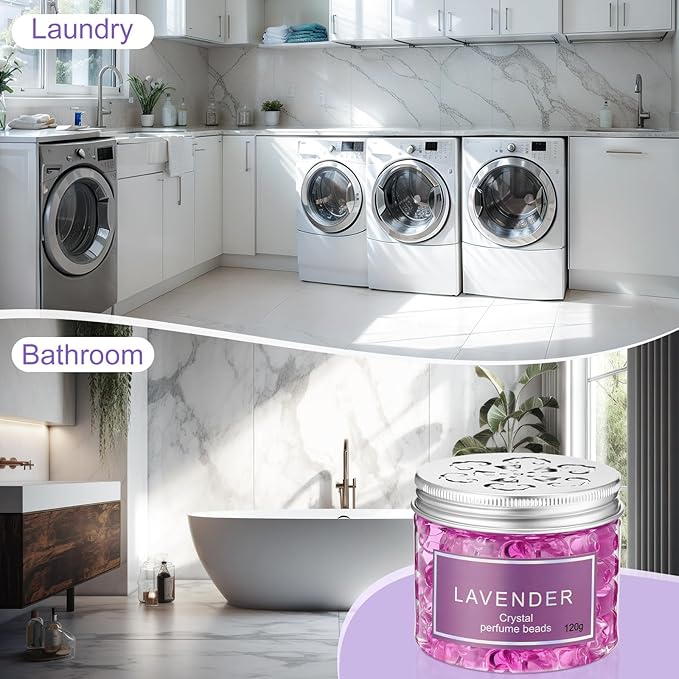 10 Pack Odor Eliminating Beads, Pet Scents Deodorizing Gel Beads Air Fresheners Care for Home 4 oz Eliminates Odors in Bathrooms Cars Boats (Lemon, Sea, Rose, Jasmine, Lavender)