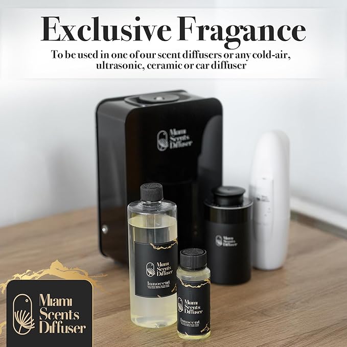 Innocent Scent Inspired by The Palms Hotel & Spa 4 Fl Oz - 120 ml Essential Oils Aroma for Home Diffuser Luxury Fragance Refill Aromatherapy Fresh Blend of Citrus, Musky, Woody, Amber & Fruity Green.