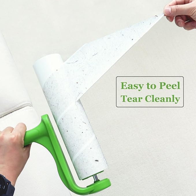 10 inch Mega All-Purpose Pet Hair Lint Roller Refills Compatible with Evercare Mega Roller 10'' Wide Ultra Sticky 60 Sheets Each Refill (Pack of 6, 360 Sheets Total)