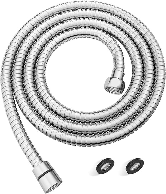 JOMOO 118-Inch Extra Long Shower Hose, Stainless Steel Handheld Shower Hose Extension with Brass Fittings & EPDM Inner Tube – Anti-Kink, Leakproof, Flexible Shower Head Hose Replacement, Chrome