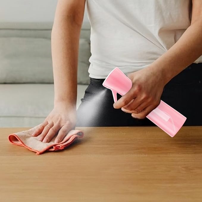 Continuous Mist Spray Bottle for Hair, Face & Plants (6.8oz/200ml) - Ultra Fine Travel-Size Water Mister for Salons, Cleaning, Pets & Skincare Leakproof Design