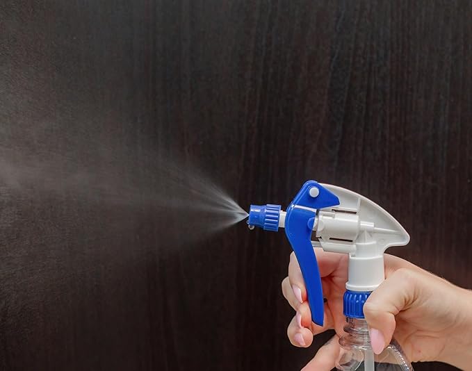 Heavy Duty 32oz Plastic Spray Bottles for Cleaning - Large Empty Industrial Bottles for Gardening Solutions, Vinegar, Chemicals, Professional Cleaners - Adjustable Sprayer Nozzle - 4 Pack