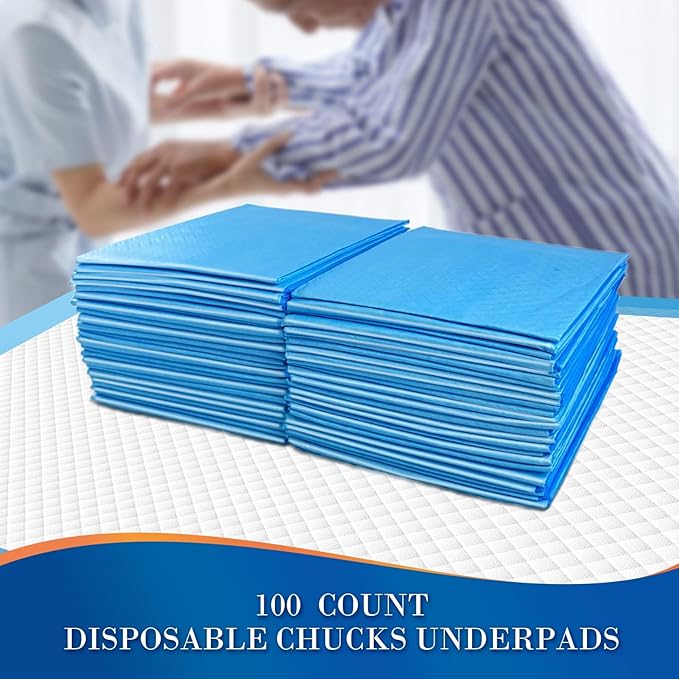 300 Count Chucks Pads Disposable 23"x36", Leakproof Adults Incontinence Bed Pads, Waterproof Underpads for Elderly, Extra Large Puppy Pee Pad, Baby Changing Liner