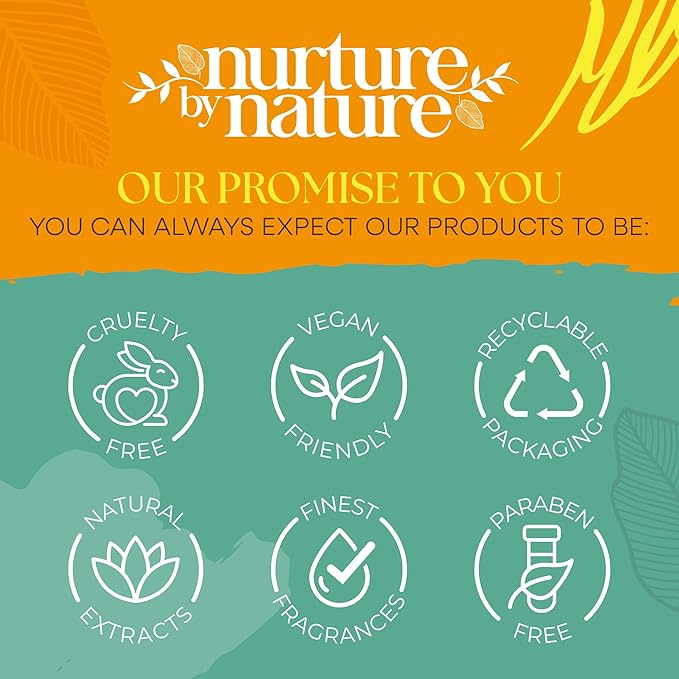 Nurture by Nature RELAX & UPLIFT Spa Kit for Women – Birthday Gifts for Women – 6 Piece Gift Basket with Hand Soap, Body Scrub, Hand Cream & More - Vegan Self Care Kit - Relaxation Gifts for Her