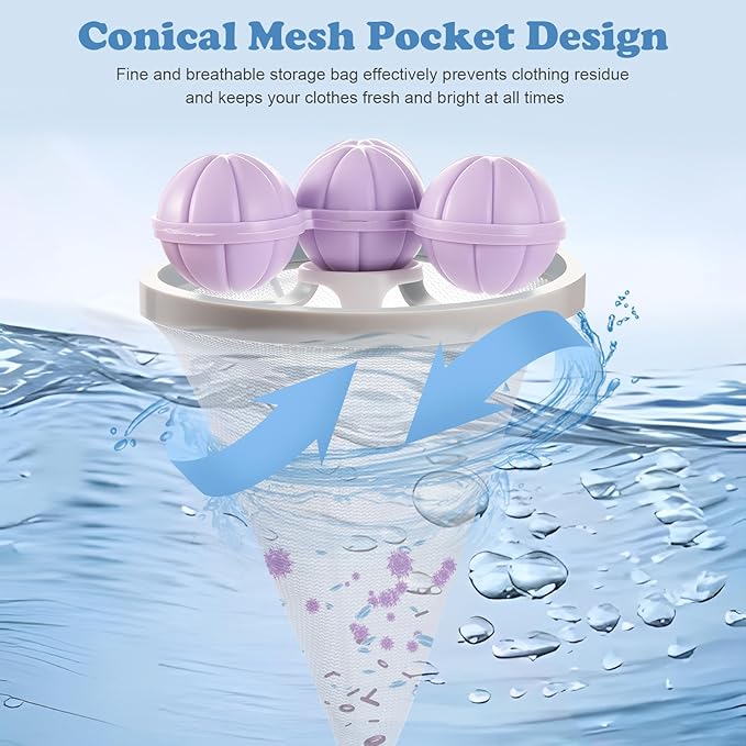 3 Pcs Pet Hair Remover for Laundry, Floating Hair Filtering Mesh Removal, Reusable Hair Catcher Washer Machine, Hair Filter Cleaning Mesh Bag Dog Cat Hair