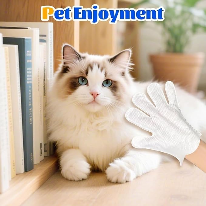 6 PCS Rinse Free Dog Shampoo Mitts, Waterless Dog Shampoo Mitts, Hypoallergenic Pet Bath Wipes Perfect for Dogs, Suitable for Daily Care and Travel