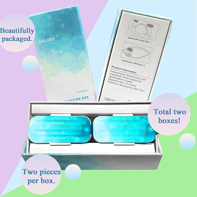 4 PCS Deodorant for PetSafe ScoopFree SmartSpin Self-Cleaning Cat Litter Box, Air Freshener for HHOLOVE Automatic Cat Litter Box, Cat Friendly Natural Plant-Based Odor Suppression