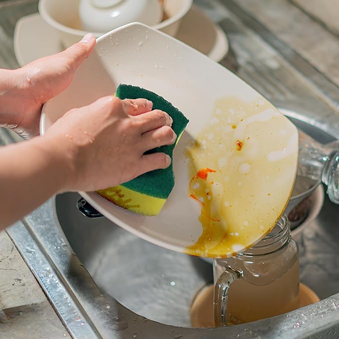 Kitchen Cleaning Sponges,24 Pack Eco Non-Scratch for Dish,Scrub Sponges