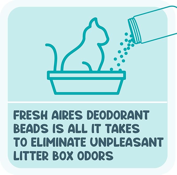 Cat Deodorant Beads | Green Apple Scent, Low-Dust & Non Toxic Litter Box, Superior Odor Control, Pet Safe Kitty Litter Deodorizer | Cat Litter Scent Deodorizer for Cleaner Air