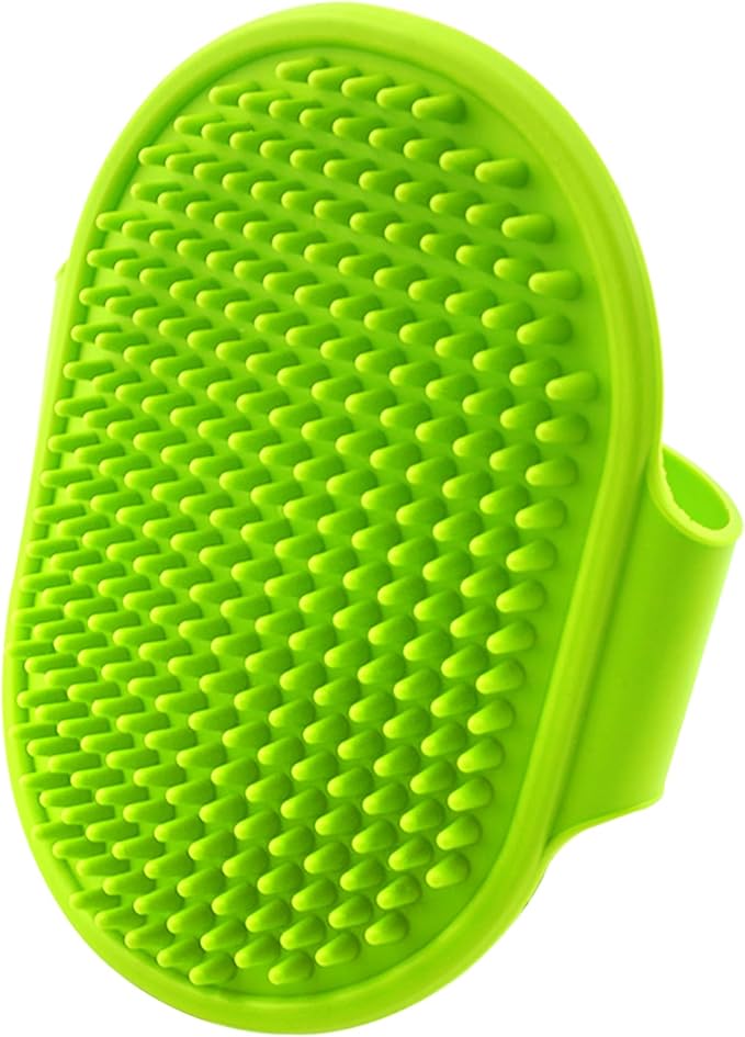 Quacc Dog Shampoo Brush Adjustable Handle Pet Grooming Bath Brush for Long Short Haired Dogs, Cats Shampooing Massaging