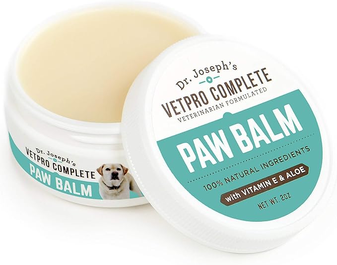 VetPro Complete Paw Balm for Dogs and Cats, 2 Ounces, Natural Protection & Paw Soother for Dry Pads & Noses, Vet Formulated Foot Cream, Vitamin E & Aloe, Protect & Repair