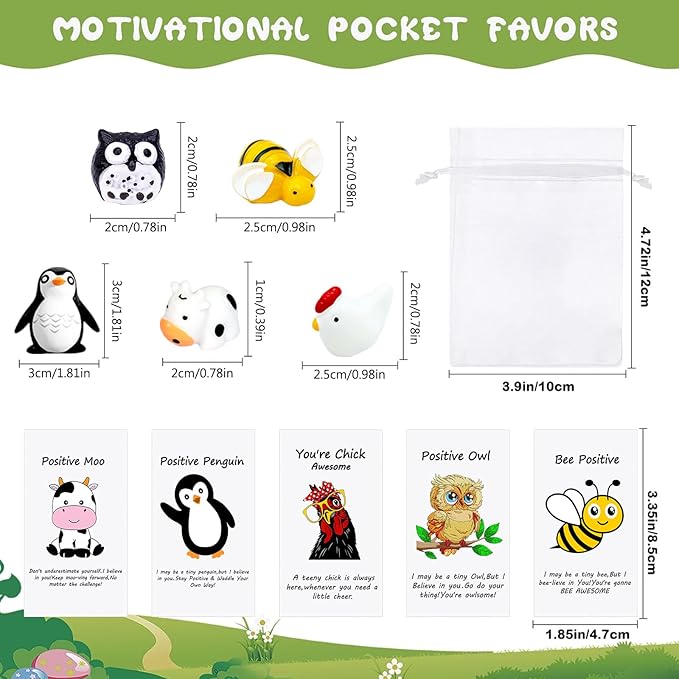 20Set Employee Appreciation Gifts Bulk for Coworkers Thank You Staff Gifts Mini Animal Pun Card,Ideal for Employee Appreciation,Graduation,Students Teacher,Birthday,Christmas,Wedding