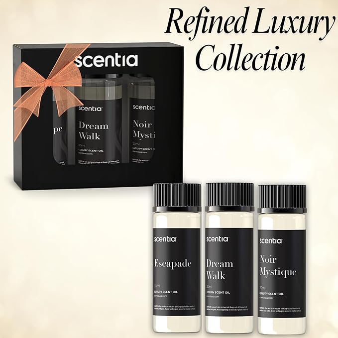 Scentia Hotel Inspired Collection Diffuser Oils – 3×20ml Aromatherapy Set | Luxury Scents Inspired by 5-Star Hotels | Gift-Ready Essential Oil Blend - Thanksgiving & Holiday Gift