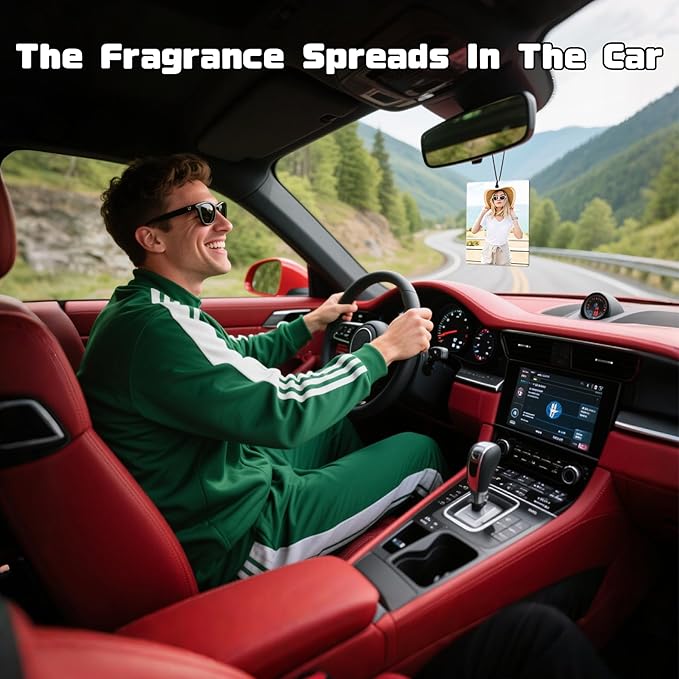 10-1000Pcs Custom Logo Car Air Fresheners Bulk, Custom Air Fresheners with Picture Double Sided, Personalized Air Freshener for Car, Suitable for Custom Gifts for Branding Business Events (Horizontal)