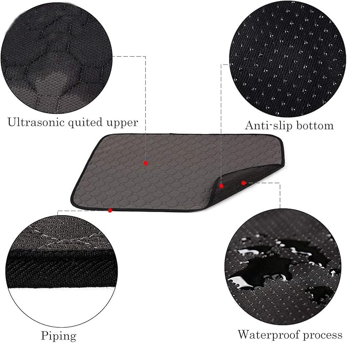 2 Pack Guinea Pig Cage Liners - Washable Guinea Pig Pee Pads, Waterproof Reusable & Anti Slip Guinea Pig Bedding Fast and Super Absorbent Pee Pad for Small Animals Rabbit Hamster Rat