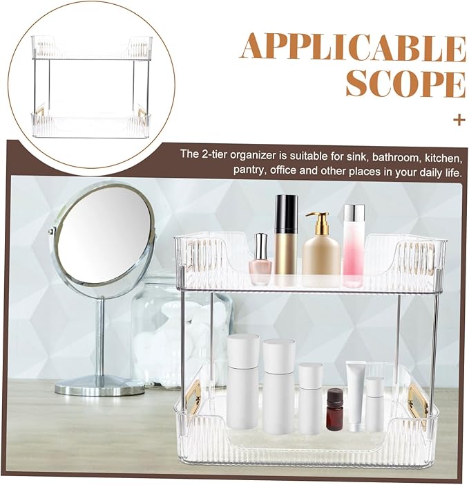 BESTOYARD 2tier Bathroom Countertop Storage Rack Vanity Organizer Under Sink Pet Stainless Steel Organize Your Space