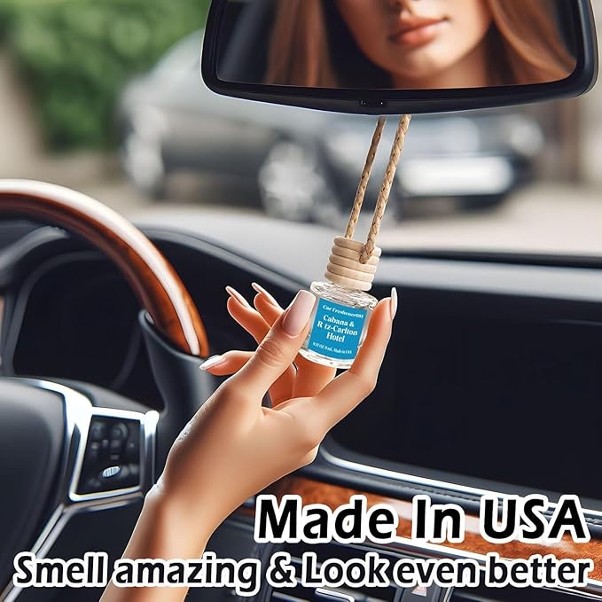 C Classy Car Air Freshener Hanging 2 Pack, Cabana Hotel Scent,Essential Oil Diffuser for C ar, Long-Lasting Fragrance, Car Air Fresheners for Women & Men Gift, Made in USA
