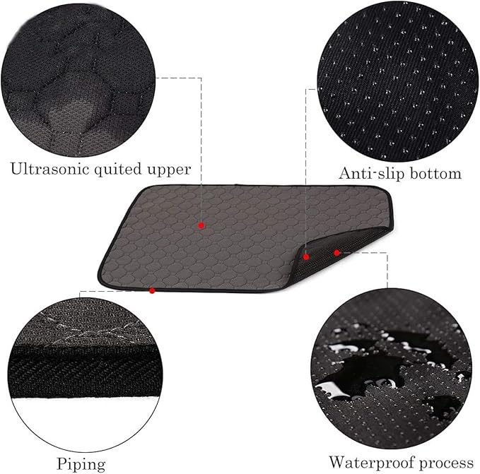 2 pcs Guinea Pig Cage Liners - Washable Guinea Pig Pee Pads, Waterproof Reusable & Anti Slip Guinea Pig Bedding Fast and Super Absorbent Pee Pad for Small Animals Rabbit Hamster Rat