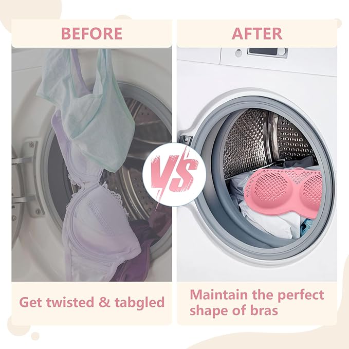 Bra Laundry Bag for Delicates, Machine Mesh Laundry Bags, Lingerie Protector for Bras, 2025 Upgrade No-Fallout Design - Lockable Zipper & 2 Keys for Bras, Underwear, Fits A-38DDCup