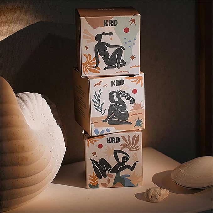 KRD 3X Strong Scented Candles Gift Set - 6 Scents Home Spa Travel Kit, EU Soy Wax Glass Jars, 6 * 2.5oz, 20H Clean Burn, Ultimate Holiday & Christmas Gifts