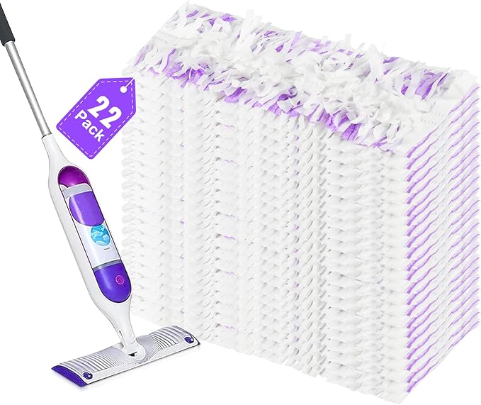 22 Count Disposable Power Mop Refills Compatible with Swiffer PowerMop Multi-Surface Floor Mop and Swiffer PowerMop Wood Mop, Power Mop Pads for Floor