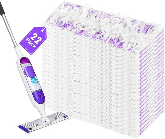 22 Count Disposable Power Mop Refills Compatible with Swiffer PowerMop Multi-Surface Floor Mop and Swiffer PowerMop Wood Mop, Power Mop Pads for Floor