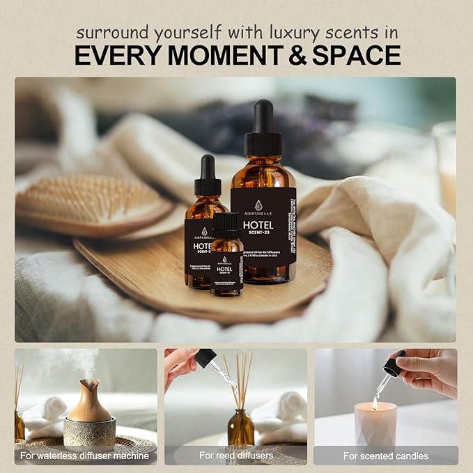 Hotel Diffuser Oil – Luxury White Tea Lily Warm Sandalwood Aromatherapy Premium Fragrance Oil for Ultrasonic and Waterless Diffusers 1 Pack(1 * 1.02 fl oz) Dream On Scent