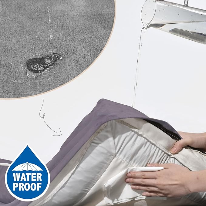 Comfort Expression Orthopedic Dog Bed for Extra Large Dogs 42x30 Inch, Waterproof Supportive Egg Crate Foam XL Pet Bed with Removable Bolsters, Dog Couch with Washable Cover & Non-Slip Bottom, Purple