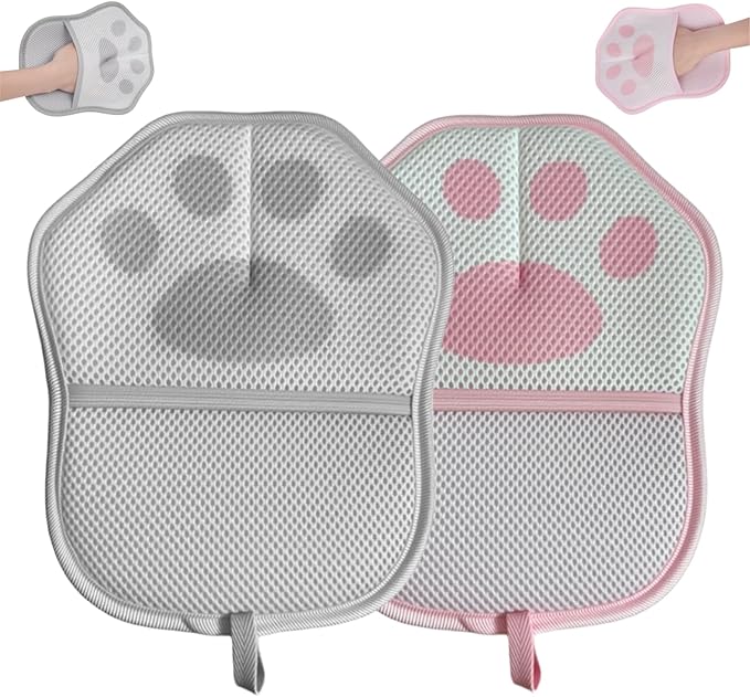 2 Pcs Static Pet Hair Removal Gloves for Dogs & Cats, Newly Upgraded Thickened Reusable Electrostatic Hair Removal Gloves, Pet Hair Removal Tool for Clothing, Couch, Carpet, Car Seats