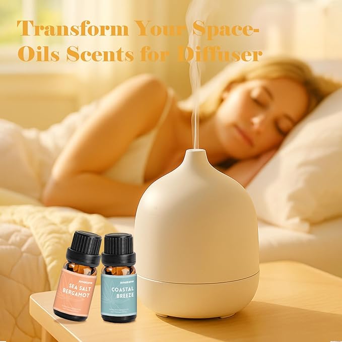 AmaKane Summer Essential Oils, Fragrance Oil for Soap Making, Candle Making Scents, Passionfruit Pineapple, Coastal Breeze and More, Diffuser Oils Scents for Home, Aromatherapy Oils 6x10 ml