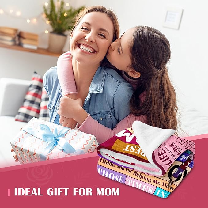 Mom Birthday Gifts from Daughter & Son - Best Mom Ever Gifts - Presents for Moms - Christmas Valentines Day Mothers Day Birthday Gift Ideas for Moms - Gift for Mother - To My Mom's Blanket 60"x80"