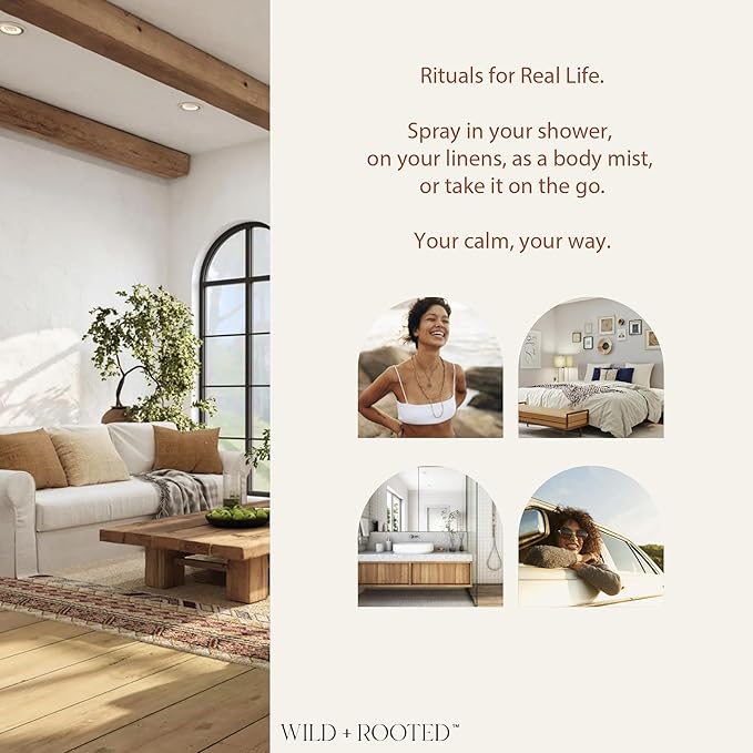 North Aromatherapy Room & Body Spray | Long-Lasting, All Natural Essential Oil Spray - Lavender, Cypress, Black Spruce, Vetiver in Rose Water | Calming & Grounding - 4oz