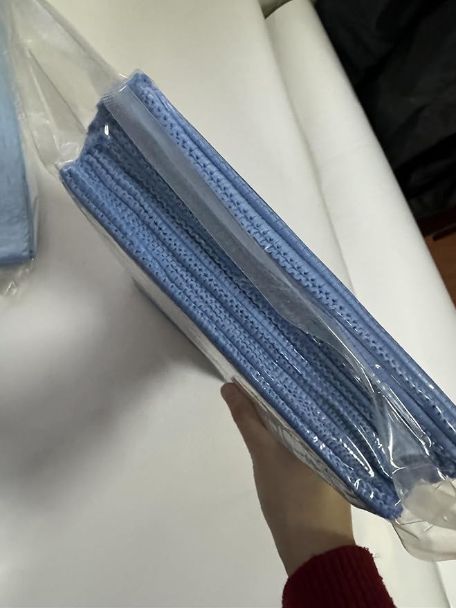 Microfiber Cleaning Cloth-24Pcs (13x13 inch) Ultra Soft Highly Absorbent Rags for Housekeeping-Machine Wash (Blue)