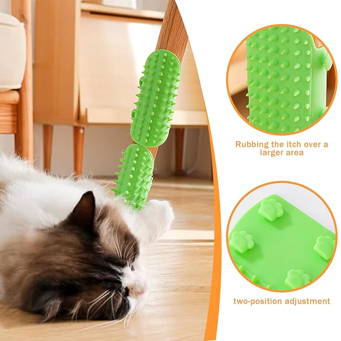 3 Pack Cat Self Groomer for Indoor Cats, Cat Self Groomer Corner Scratcher, Face Scratchers for Climbing Frames Table Legs