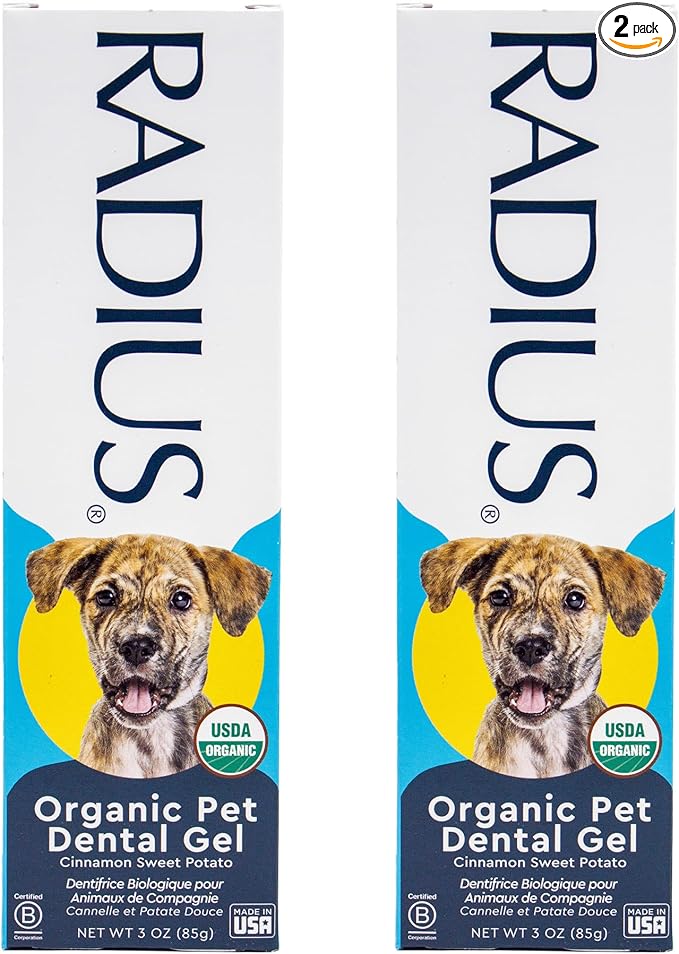 RADIUS Canine Pet Toothpaste, Cinnamon Sweet Potato, 3 oz, Non-Toxic Toothpaste for Dogs, Designed to Clean Teeth, Help Prevent Tartar, & Remove Plaque, Xylitol Free, Pack of 2