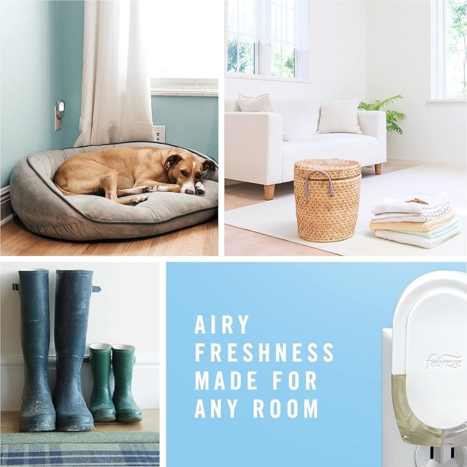 Febreze LIGHT Fade Defy PLUG Air Freshener, Sea Spray, (1) .87 fl. oz. Oil Refill