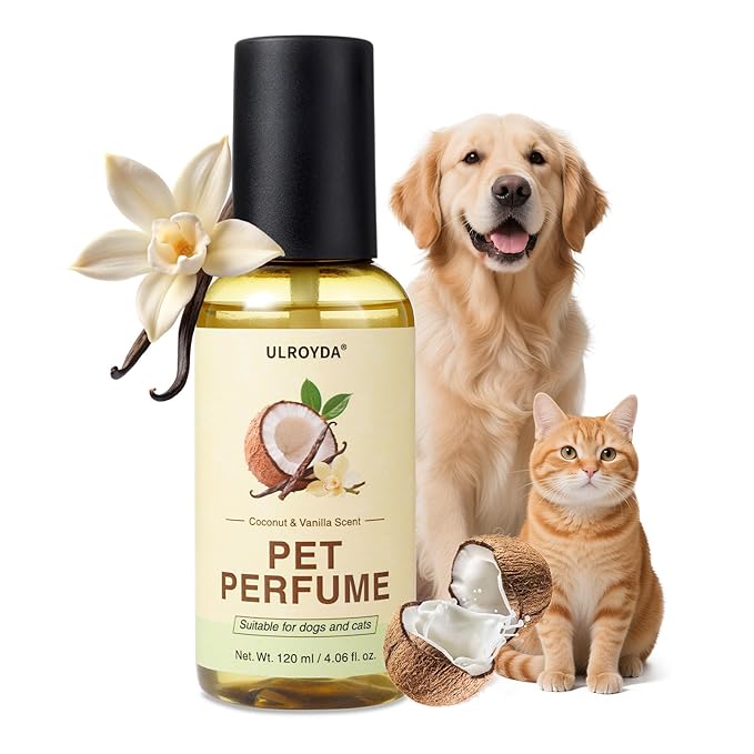 Dog Cologne & Pet Perfume – Long-Lasting Coconut & Vanilla Scent | Alcohol-Free Deodorizing Spray for Dogs & Cats, Gentle Non-sticky Grooming Formula, 4.06 oz
