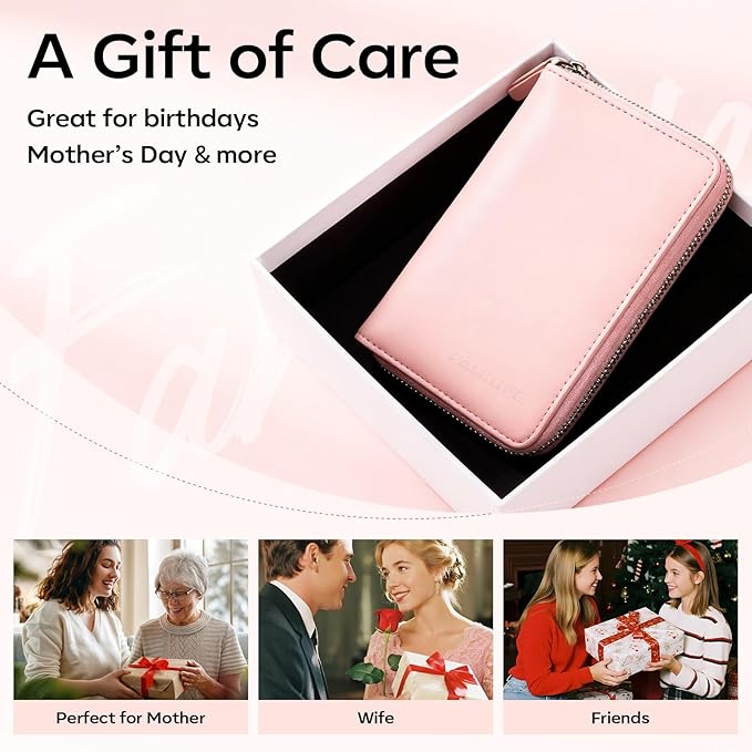 FAMILIFE Manicure Set Professional Manicure Kit Nail Kit - 11PCS Gifts for Her Nail Clippers for Women Stainless Steel Pedicure Sets Pink Leather Case